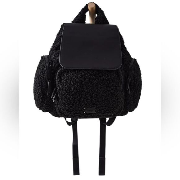 Caraa x Free People Sherpa Small Cirrus Backpack in black main image 8